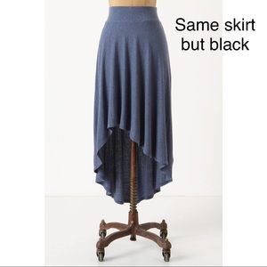 Anthropologie Bordeaux Black High-Low Skirt